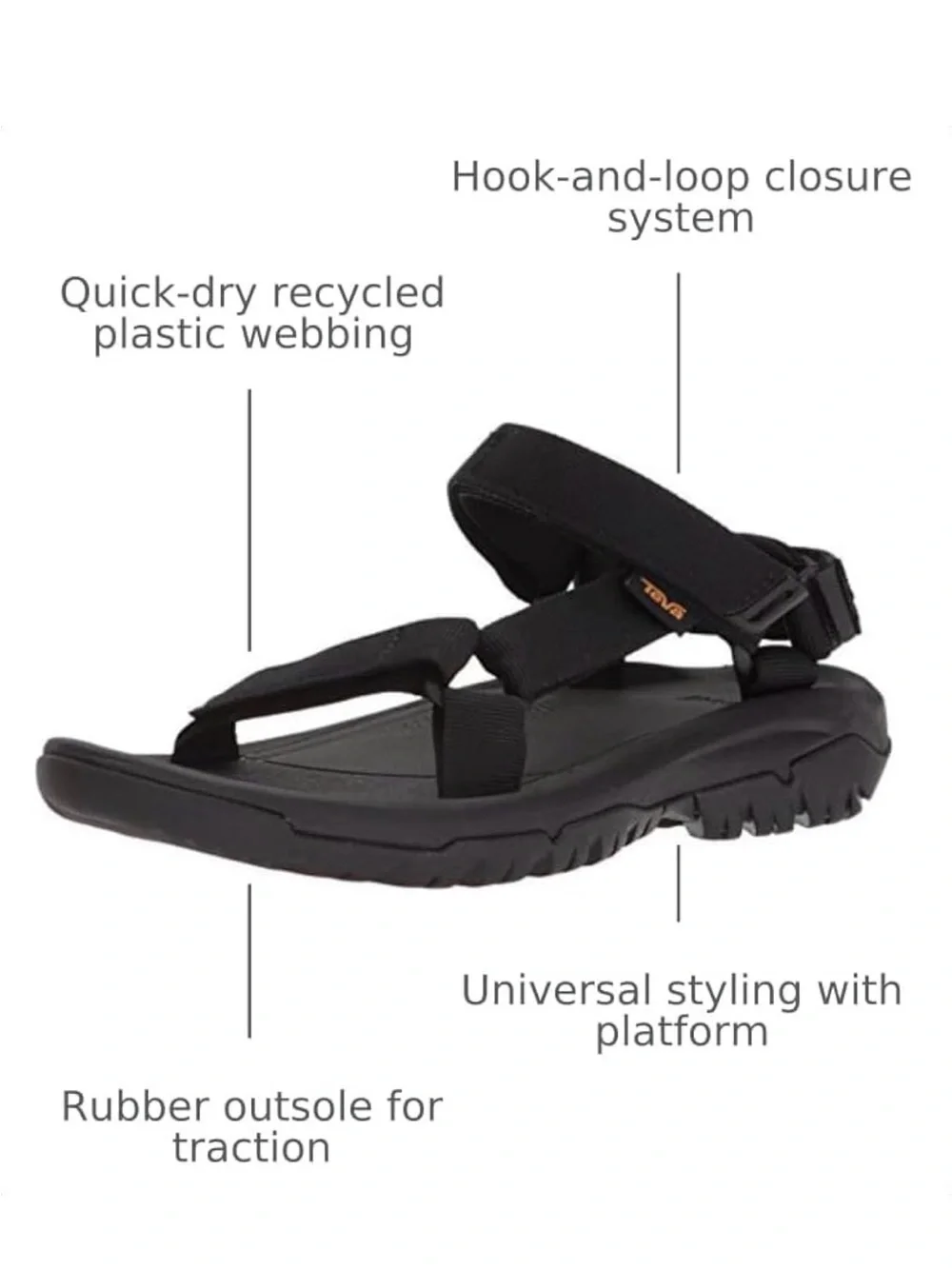 Teva Men's Black Hurricane XLT2. Size US 11 / EU 44.5 - Excellent used condition